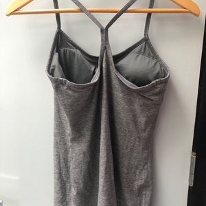 lululemon athletica Tops - Lululemon sz 6 grey racerback tank w/ built in bra lululemon athletica Tops - Lululemon sz 6 grey racerback tank w/ built in bra
